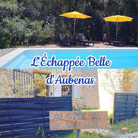 2 Pieces "Le Brin De Soleil" Gites Appart 'Hotel L'Echappee Belle D'Aubenas Logement 1 Sur 3 Екстер'єр фото