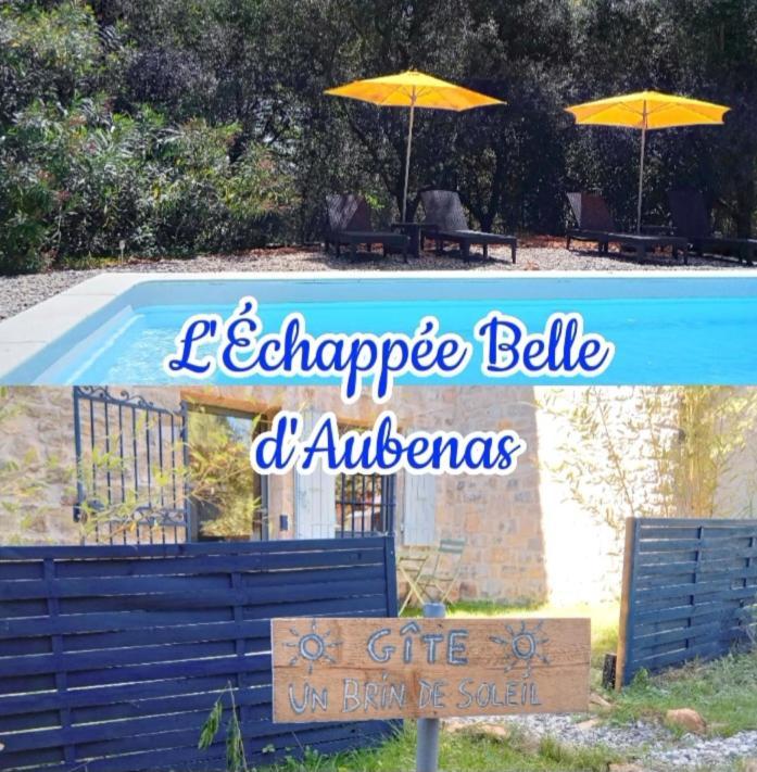 2 Pieces "Le Brin De Soleil" Gites Appart 'Hotel L'Echappee Belle D'Aubenas Logement 1 Sur 3 Екстер'єр фото